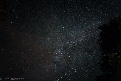 perseid meteor shower milky way