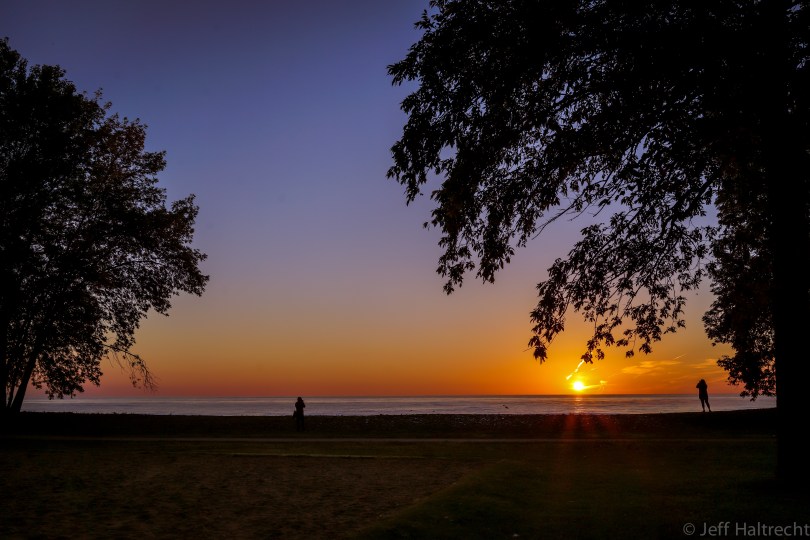 brilliant sunrise over Lake Ontario