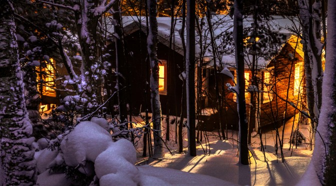 Glowing Cottage in A Winter Wonderland