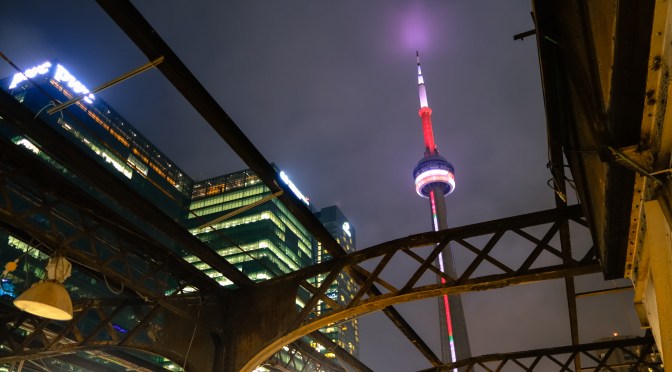 View of Toronto’s CN Tower from Union Station