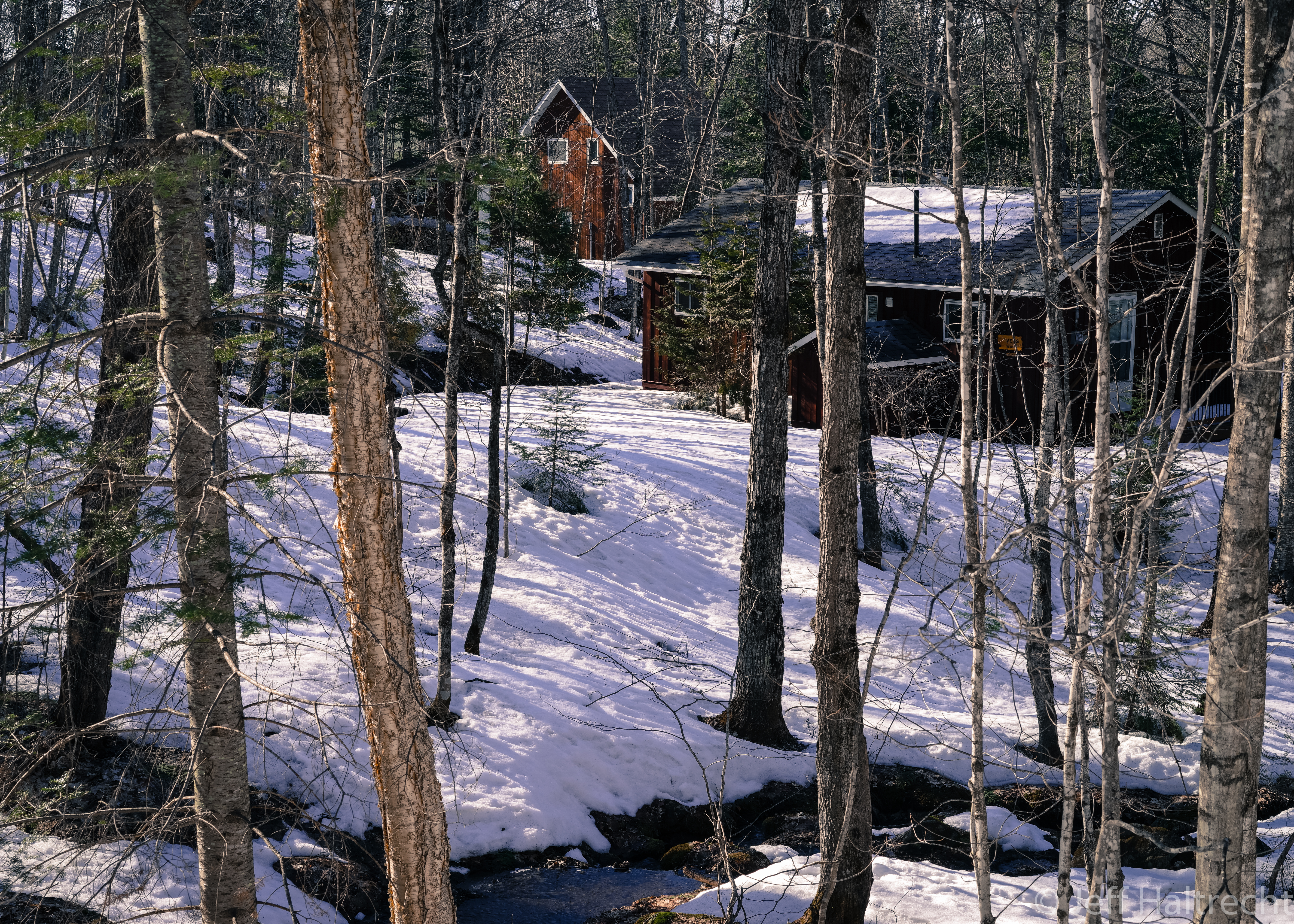 still winter at bay lake cottages