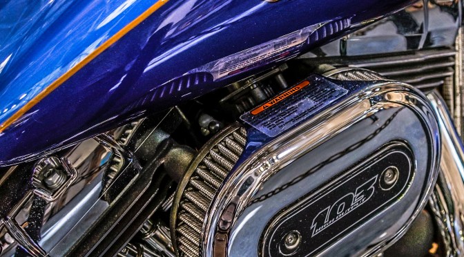 Engineered Art:  Harley Davidson Low Rider in Milwaukee Airport