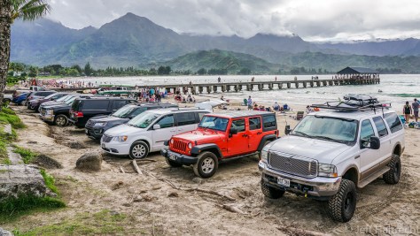 hanalei beach party pier kauai hawaii