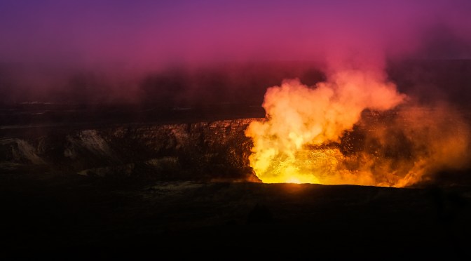 Kilauea’s Burning Crater at Night