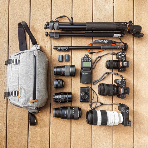 jeff haltrecht photo gear sony alpha peak design vanguard
