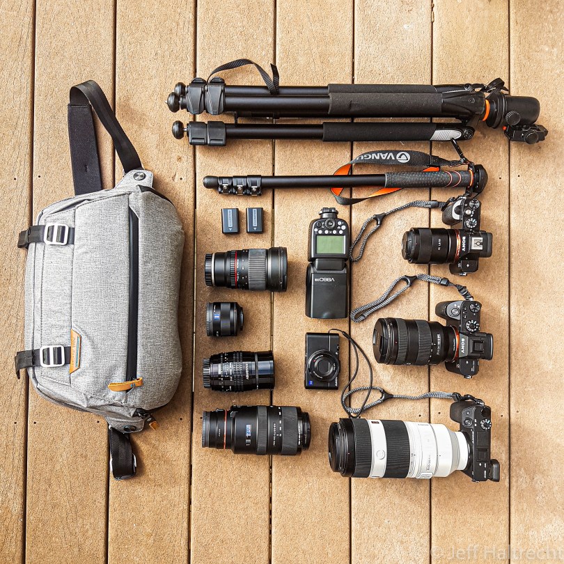 jeff haltrecht photo gear sony alpha peak design vanguard