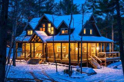 cottage life muskoka north muldrew lake sunset blue hour