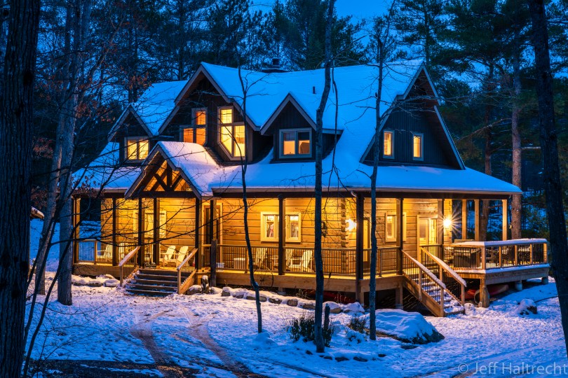 cottage life muskoka north muldrew lake sunset blue hour