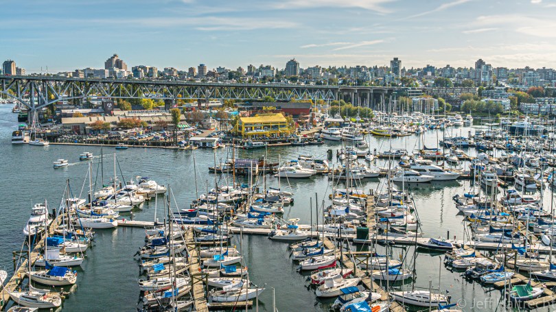 vancouver granville island false creek bridges restaurant boats